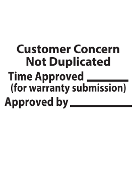 GM Concern Not Duplicated