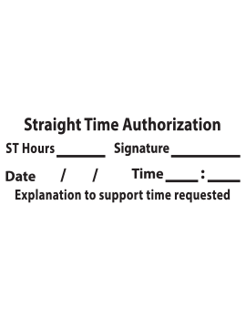 GM Straight Time Authorization
